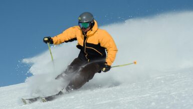 Skier in a Yellow Jacker