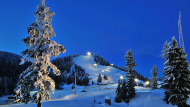 night skiing at grouse mountain