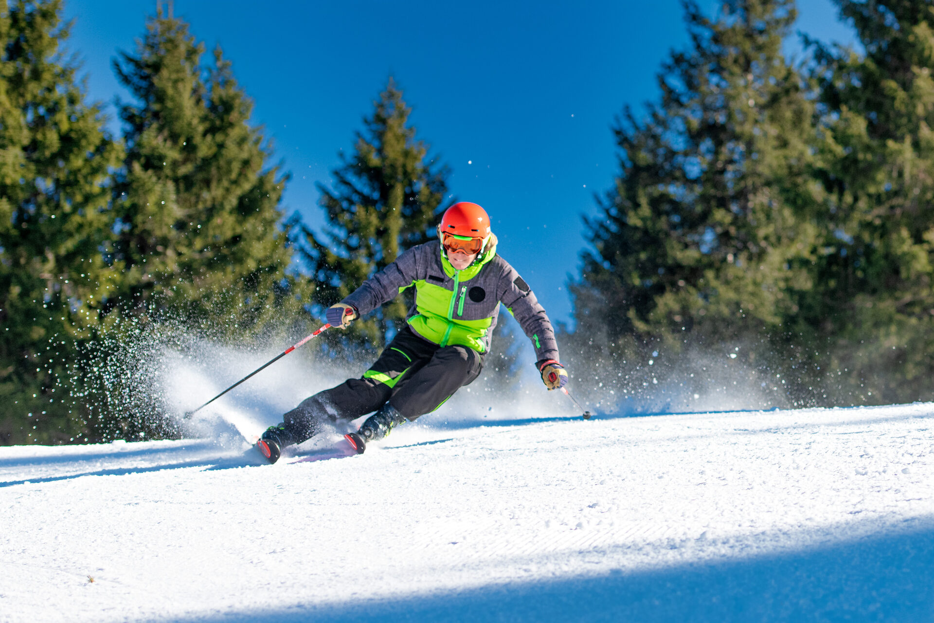 skier carving